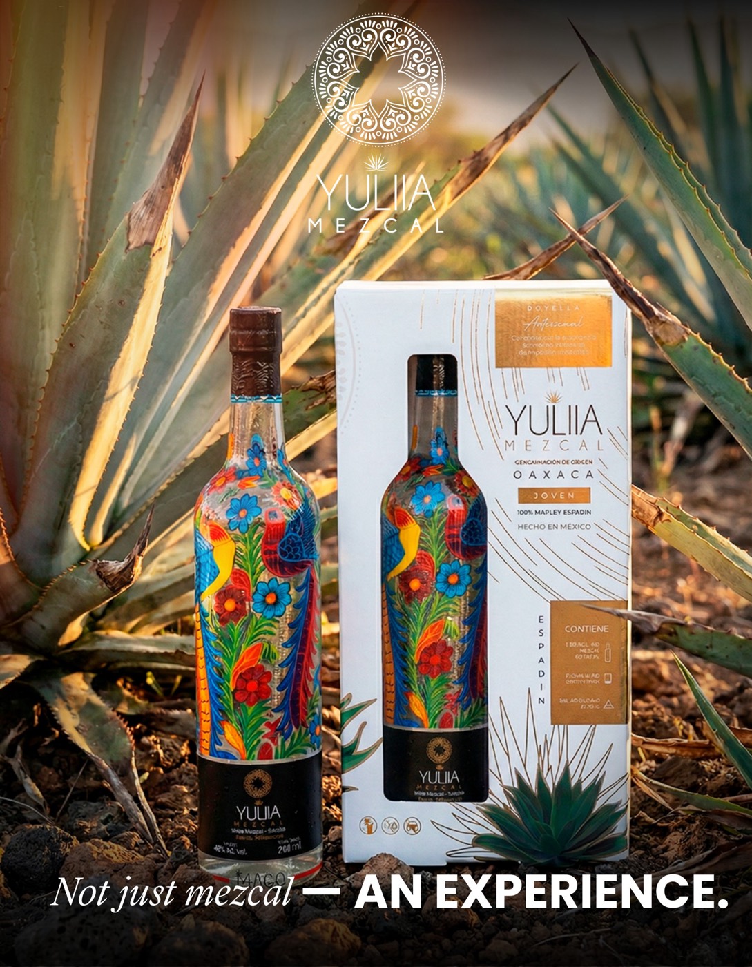 YULIIA Mezcal con estuche y sal de gusano